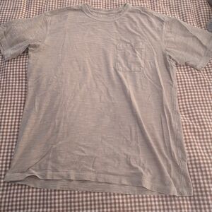 Old Navy Men's Light Gray Short Sleeve Tee